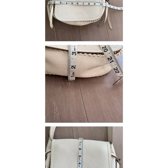 Coach Soft White Pebble Leather Crossbody with Gold Chain Trim. NWOT Medium SZ - Picture 16 of 16